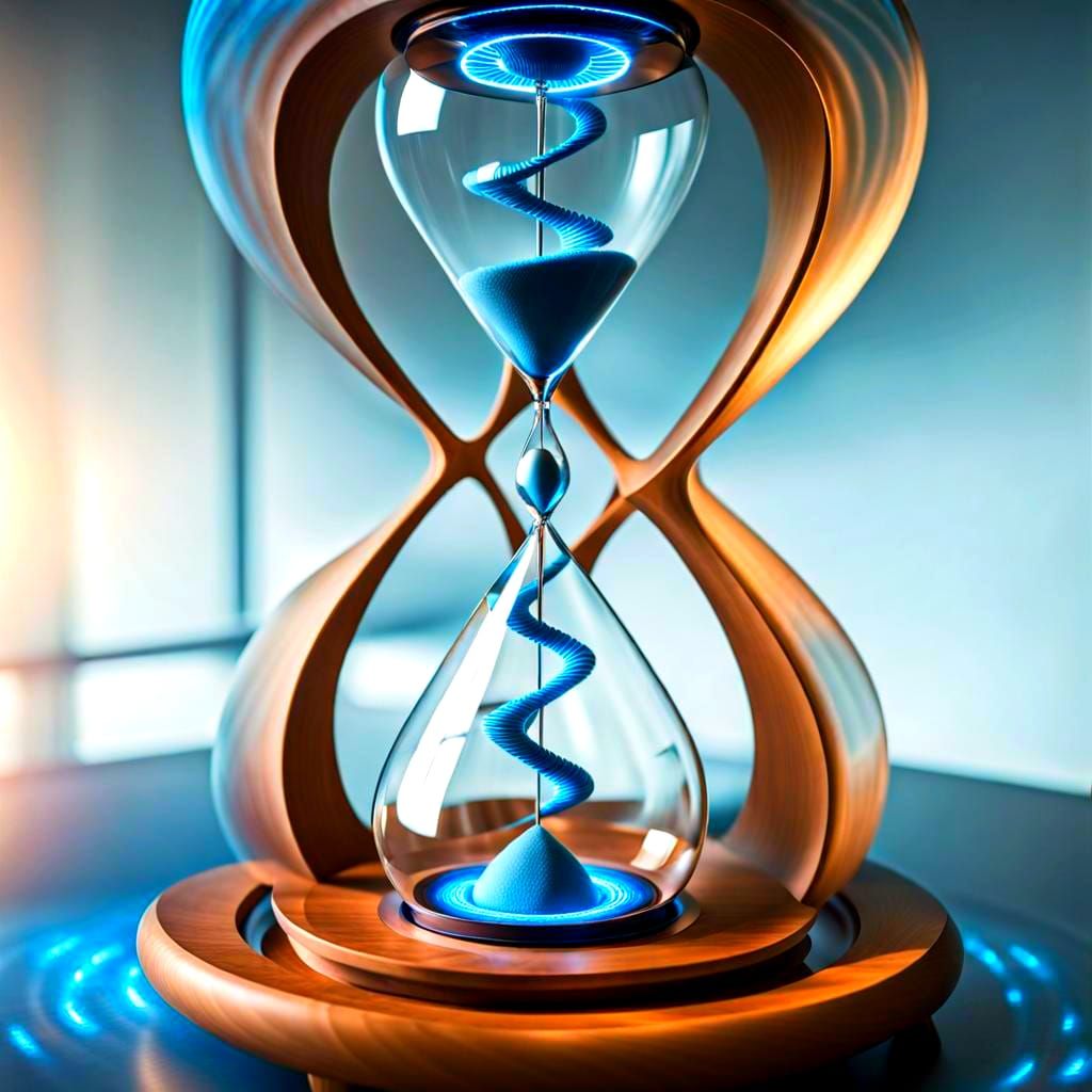 Digital Time Portal in Cosmic Hourglass