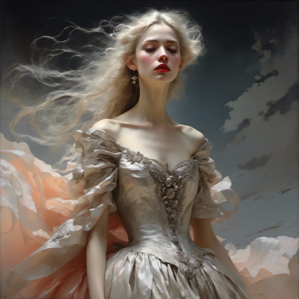 Victorian Goddess in Muted Pearls