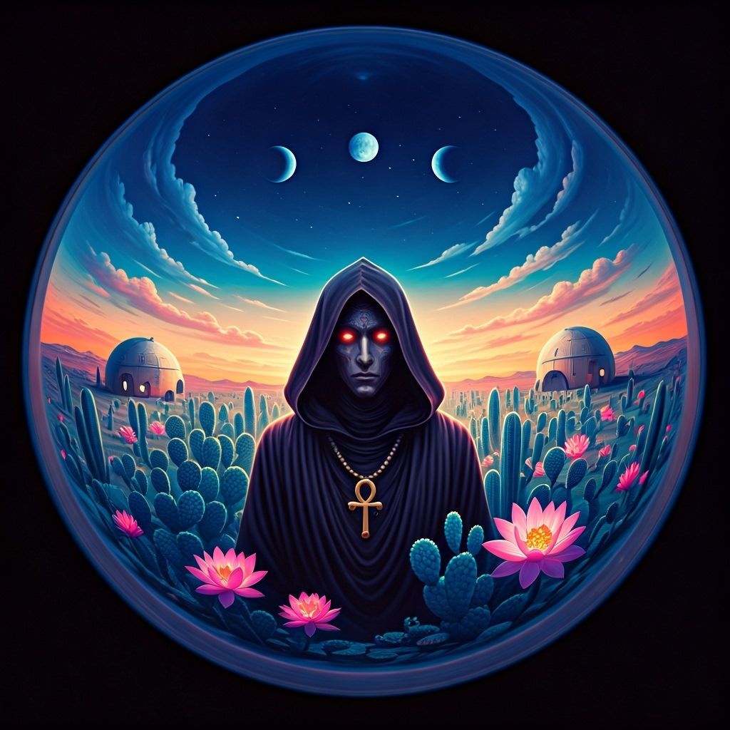 Andromeda Collision Zone with Gothic Monk and Seven Moons