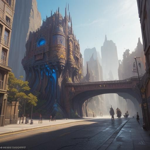 Surreal Fantasy Mural in Deep Color