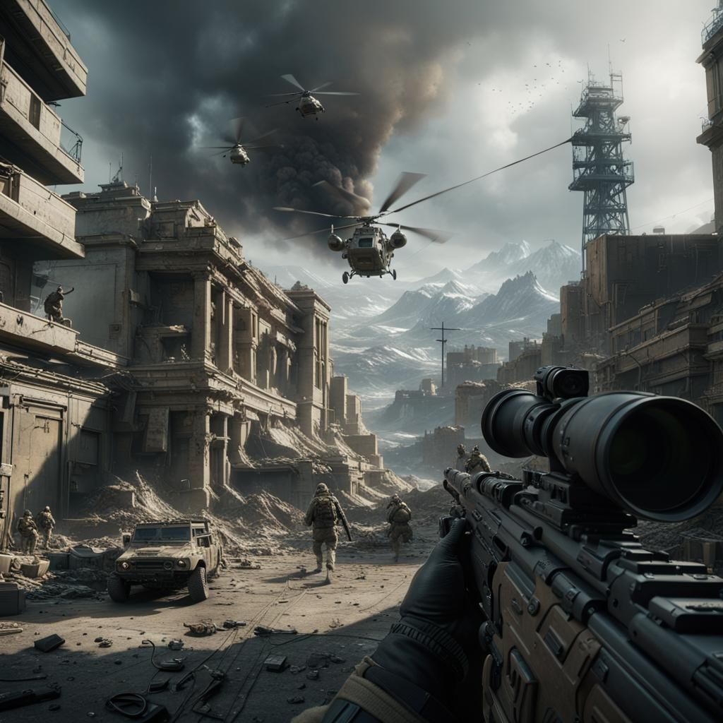 Epic Call of Duty Warzone Digital Matte Painting