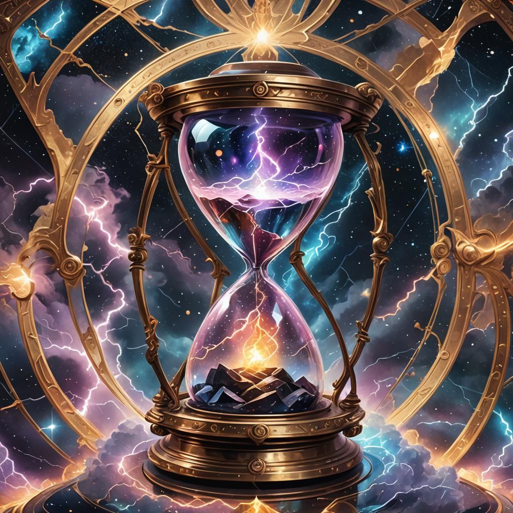 Astral Cosmic Lightning in an Hourglass