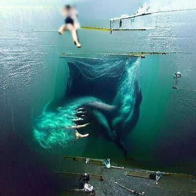 Deep Sea Horror in Dark, Muted Tones