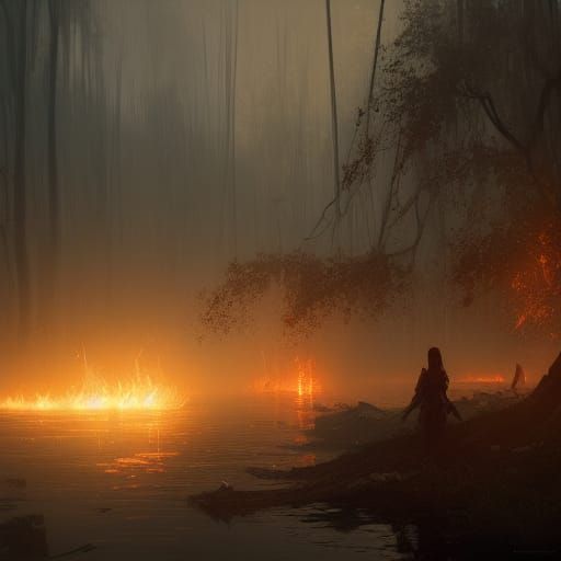 Dark Fantasy Masterpiece: Swamp Inferno