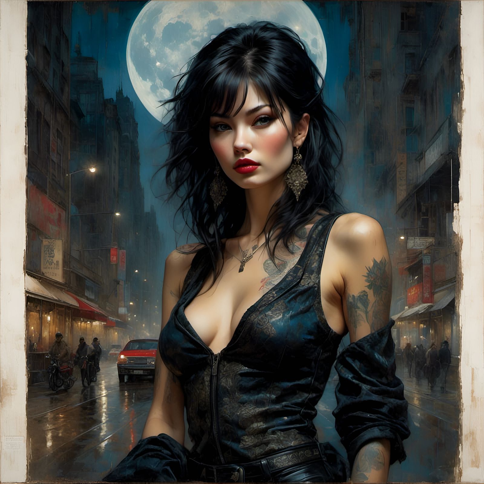 Sister Moon: Moody Grunge Portrait of Enchanted Love