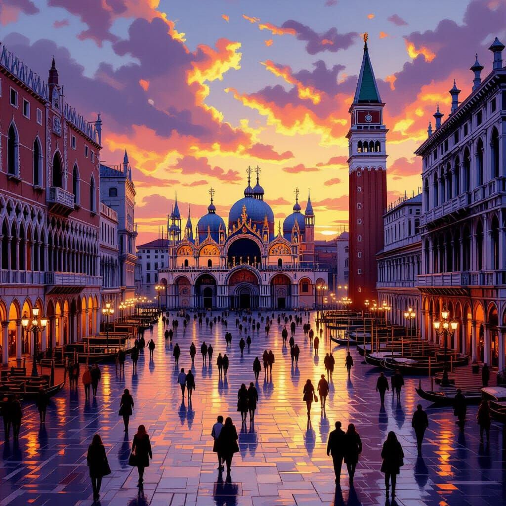 Venice St Mark's Square Golden Hour Masterpiece