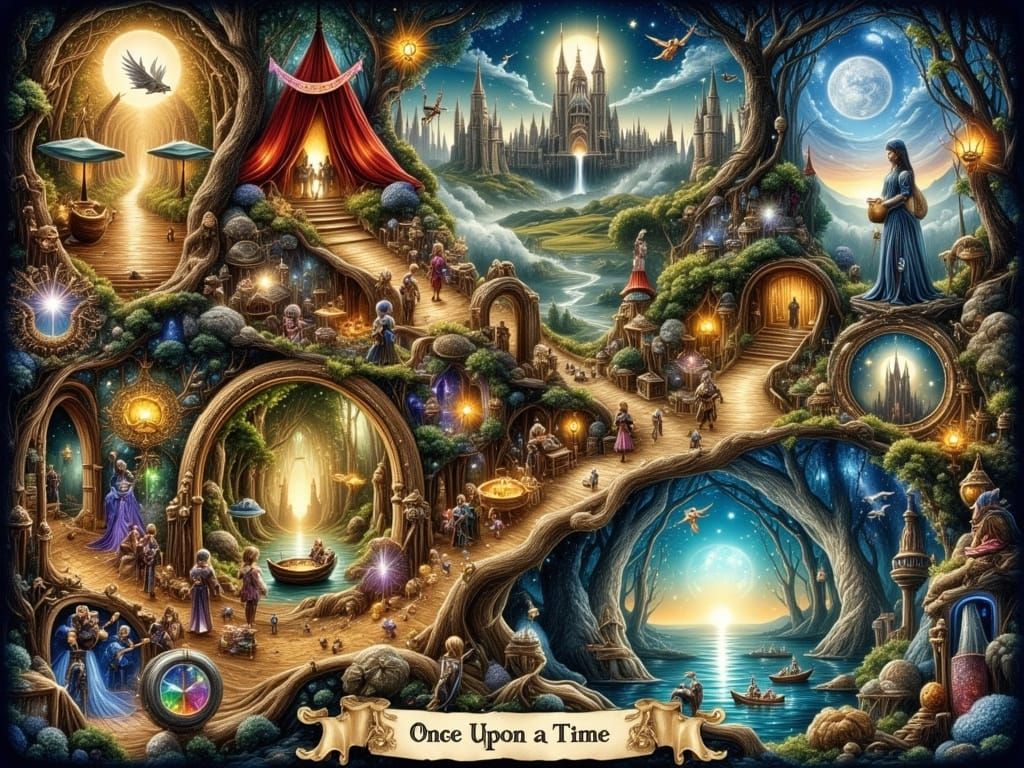 Fantasy Collage of Fairy Tale Adventures