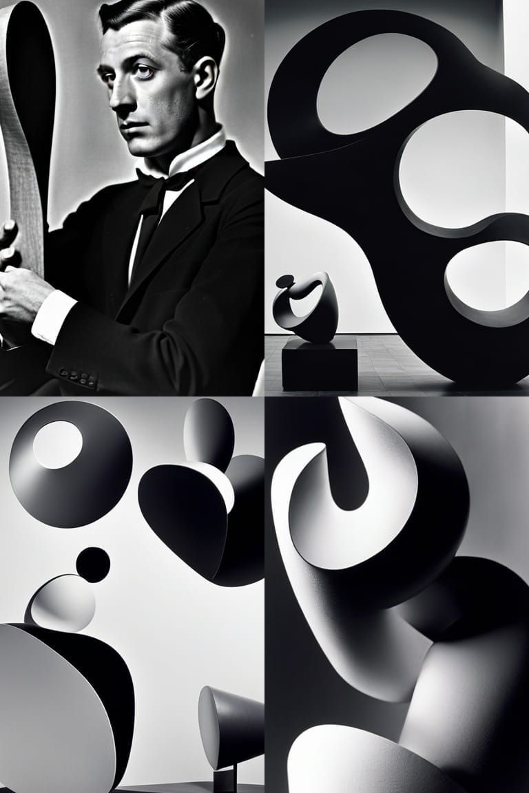 Abstract Surrealist Art Piece by Jean Arp