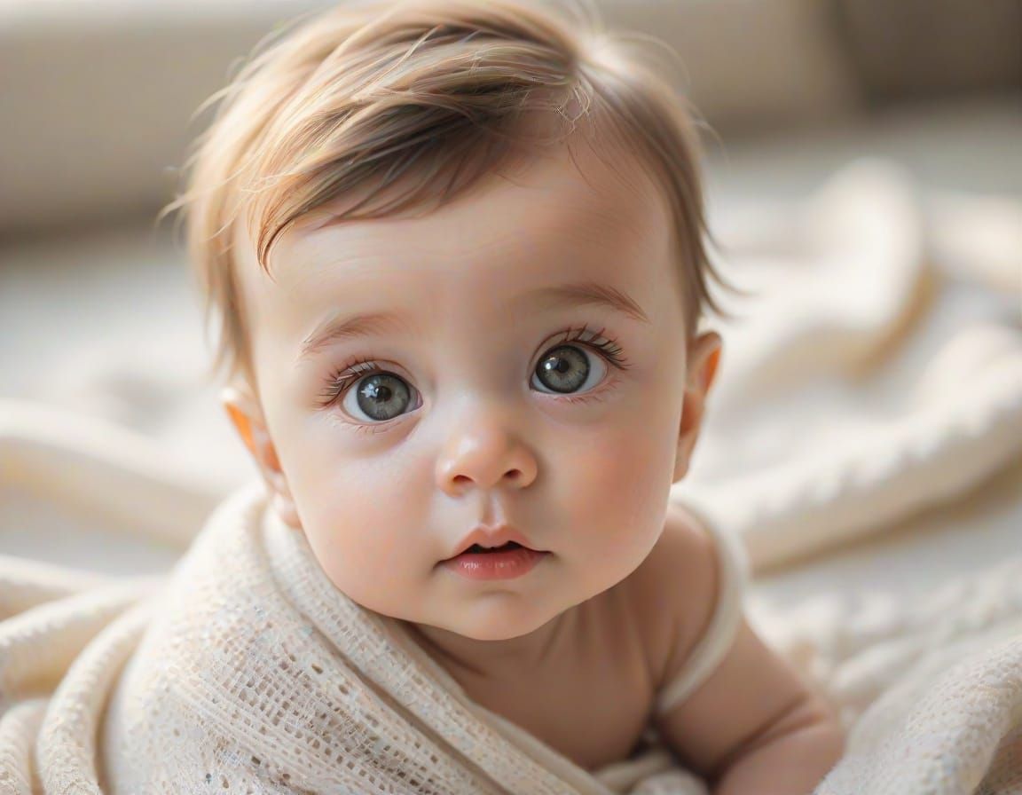 Cinematic Baby Portrait in Pastel Hues