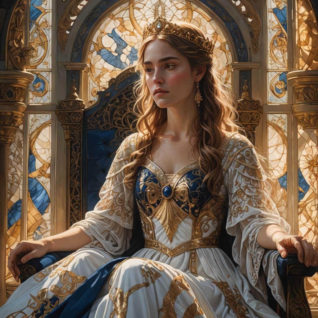 Regal Penelope Ruling Ithaca in a Masterpiece of Mythologica...