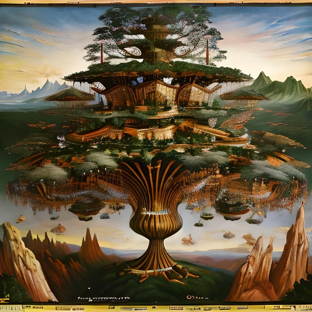 Surreal 8k Oil Painting in Vibrant Psychedelic Style