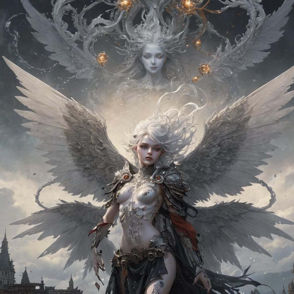 Gothic Pixie with Tinkle Wings in Dystopian Twilight