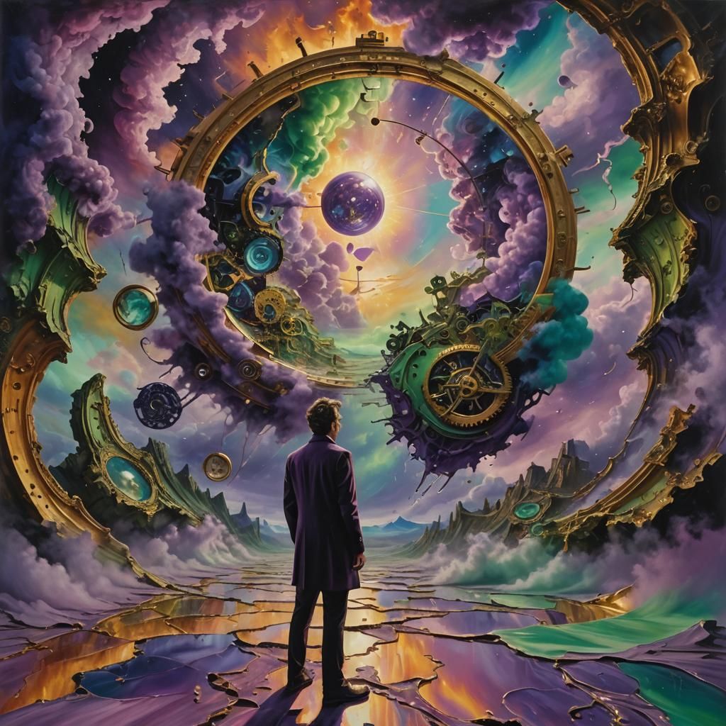 Surreal, Distorted Dimension with Warped Space-Time and Melt...