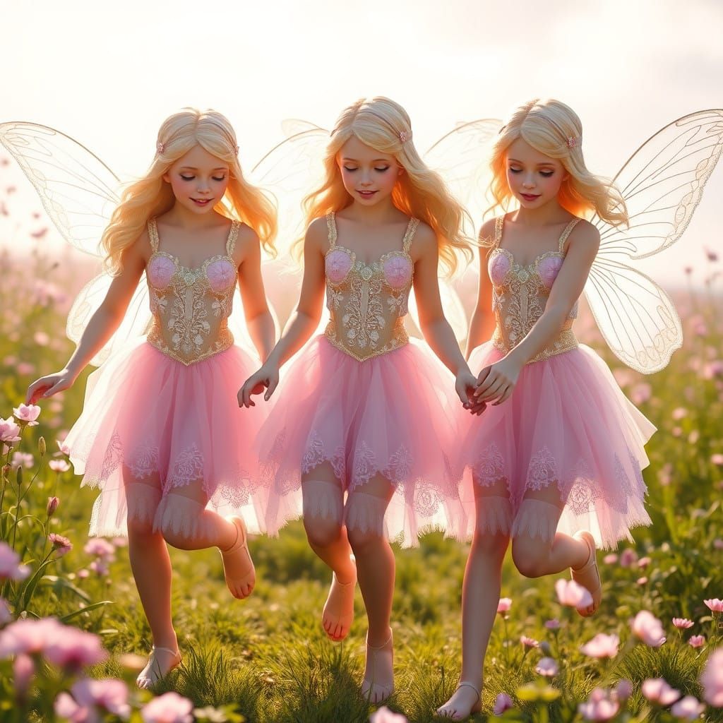 Whimsical Fairy Princesses in Bloom