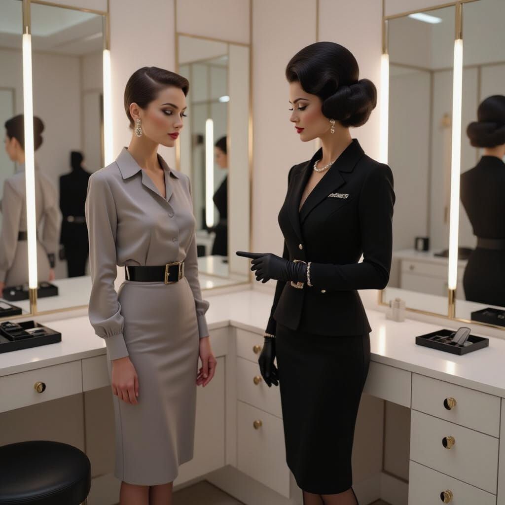 Elegant Dressing Room Scene in Art Deco Style