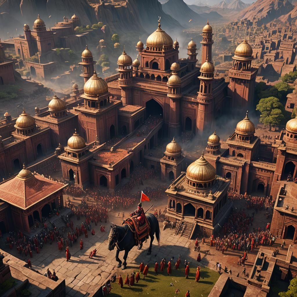 Epic Maratha Empire Metropolis: A Fantastical Indian Citysca...