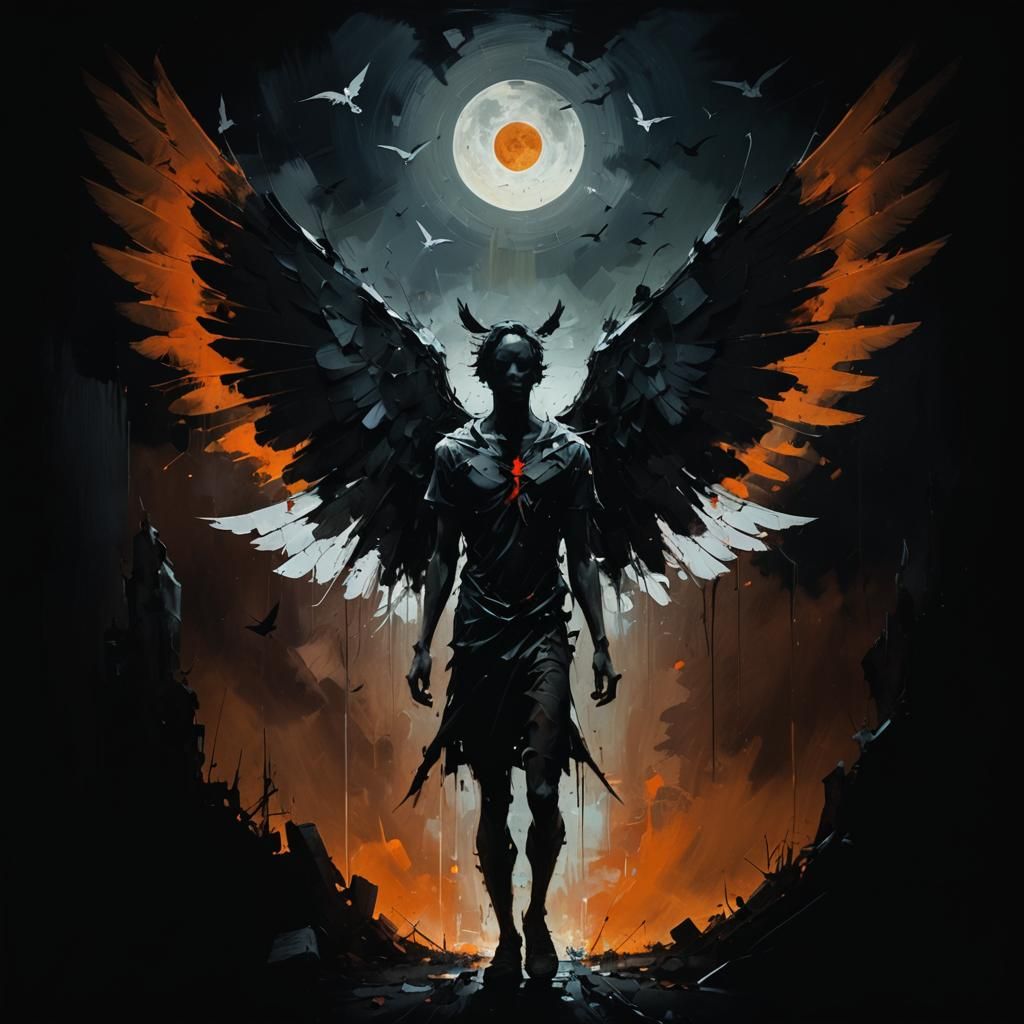 Moody Figure Emerges from a Haunting Dreamscape