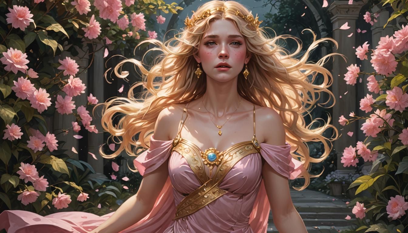 Ethereal Goddess in Flight, in a Cyberpunk Aesthetic