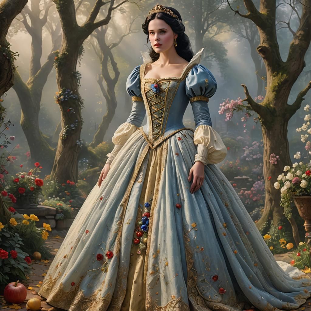 Ethereal Princess in 15th-century German Fantasy Attire