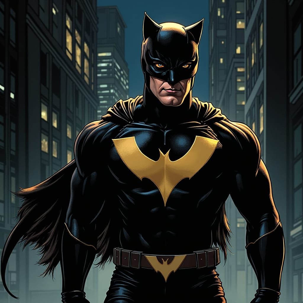 Dynamic Wildcat in Comic Book Style