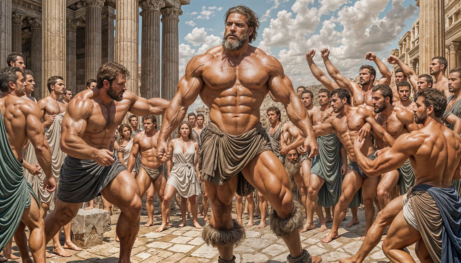 Hercules Wrestling the Giant Antaios