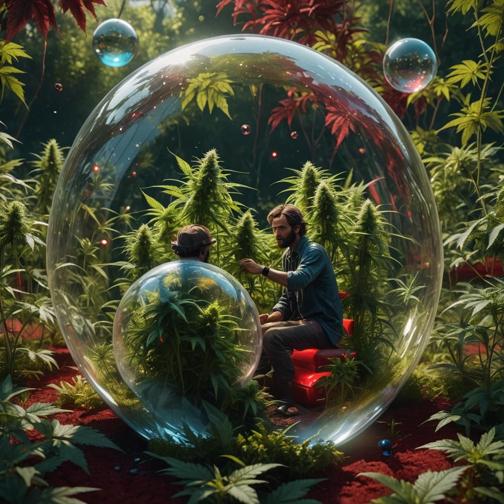 Fantastical Greenhouse Scene in Deep Color