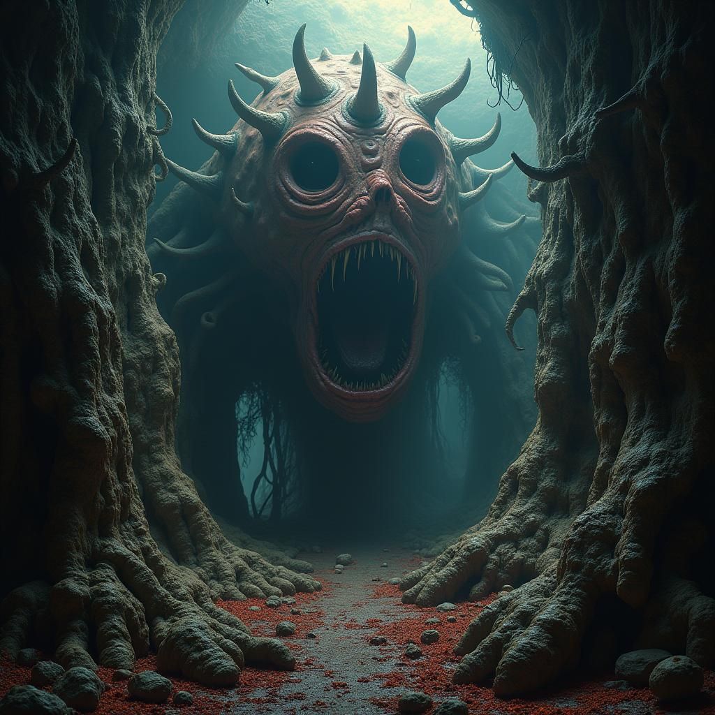 Twisted Surreal Dreamscape in Hyper-Realistic Colors