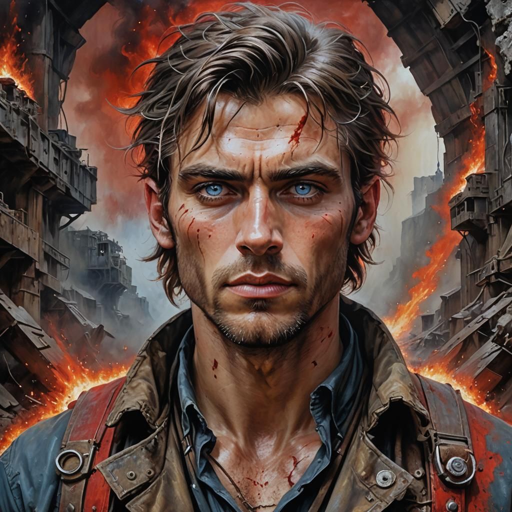 Explorer of the Wastelands in Post Apocalyptic Style