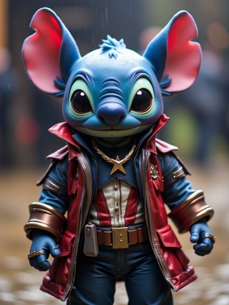 Steampunk Stitch as Captain America in Heroic Attire
