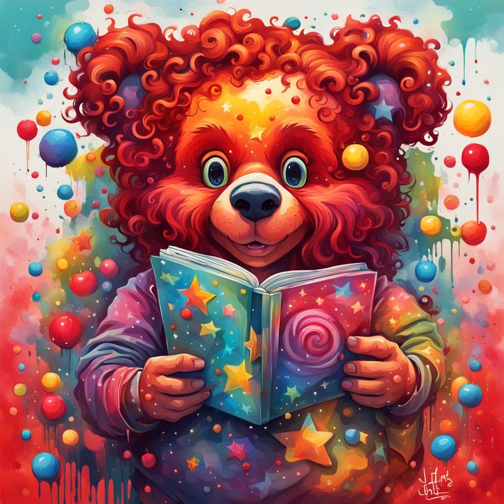 Vibrant Graffiti Goddess Care Bear