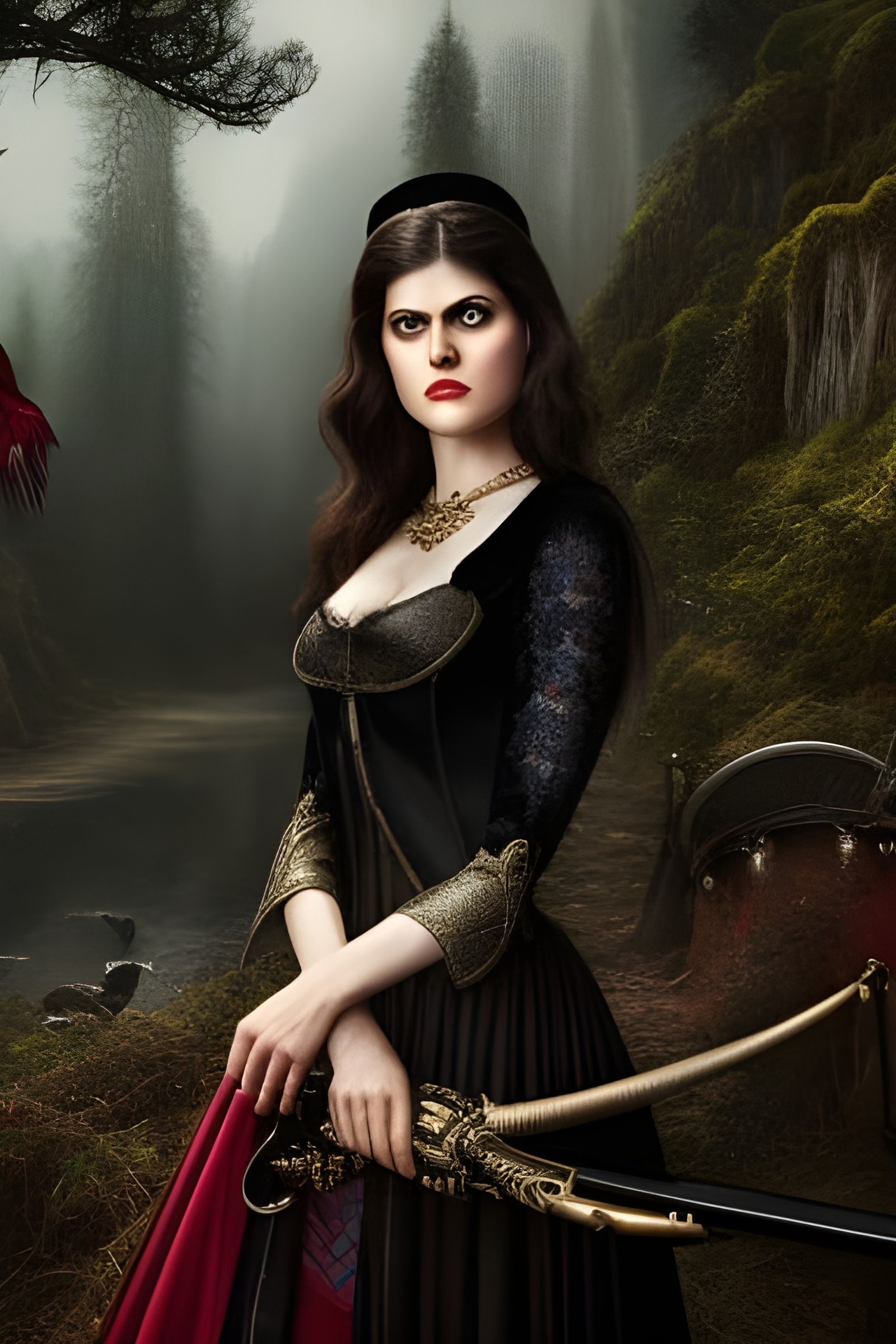 the black swordswoman