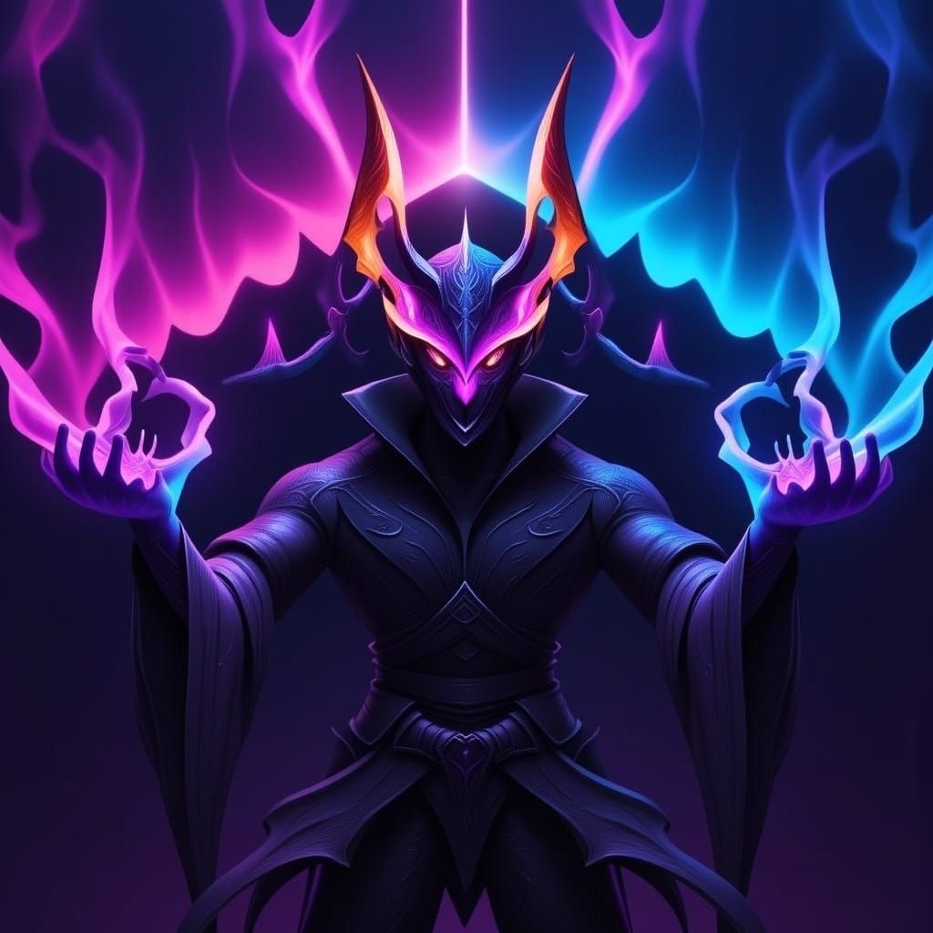 A Futuristic Cityscape in Neon Lights, Inspired by Flux Arch...