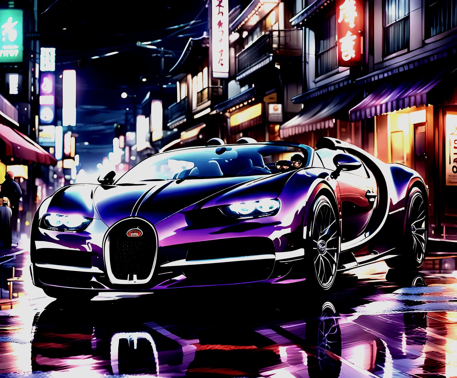 Luxurious Bugatti Mistral Roadster Cruising San Diego Street...