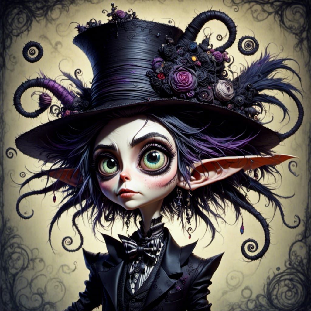 Gothic Pixie Monsters in a Dark Whimsical Realm