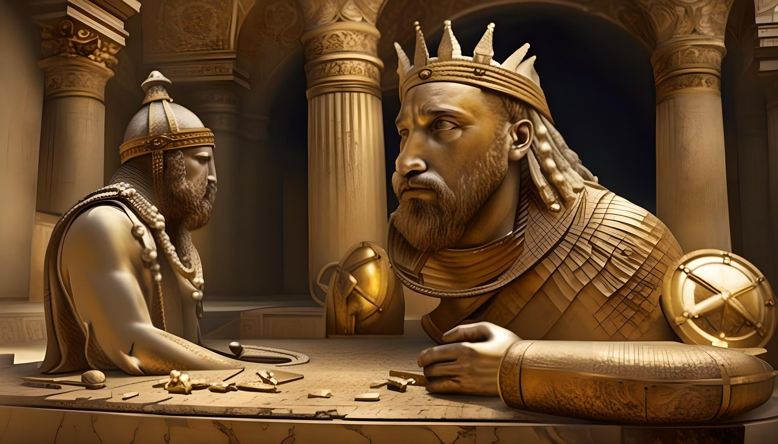 Last King of Assyria in Flames: A Tragic Royal Farewell