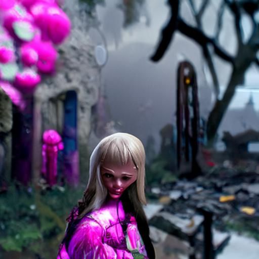 Creepy Barbie Conquers a Fantastical Realm in Vivid Colors