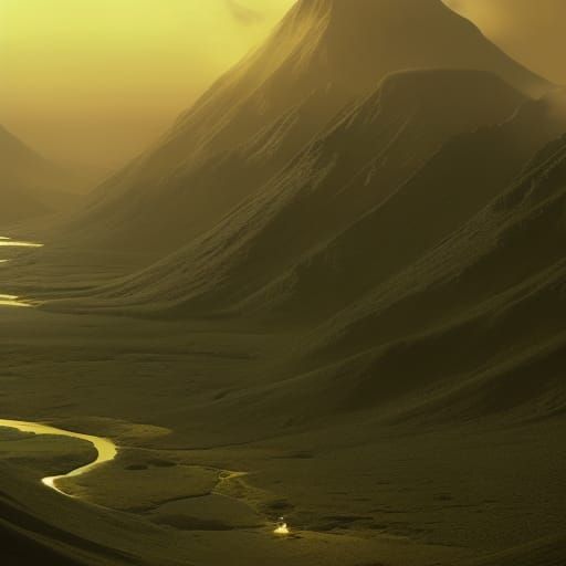 Stunning Digital Landscape in Brilliant Maximalist Style