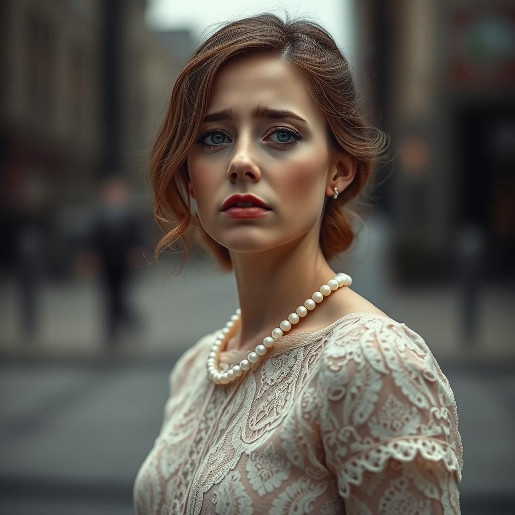 Heartbroken Woman Contemplating a Lost Love in Hyperrealisti...