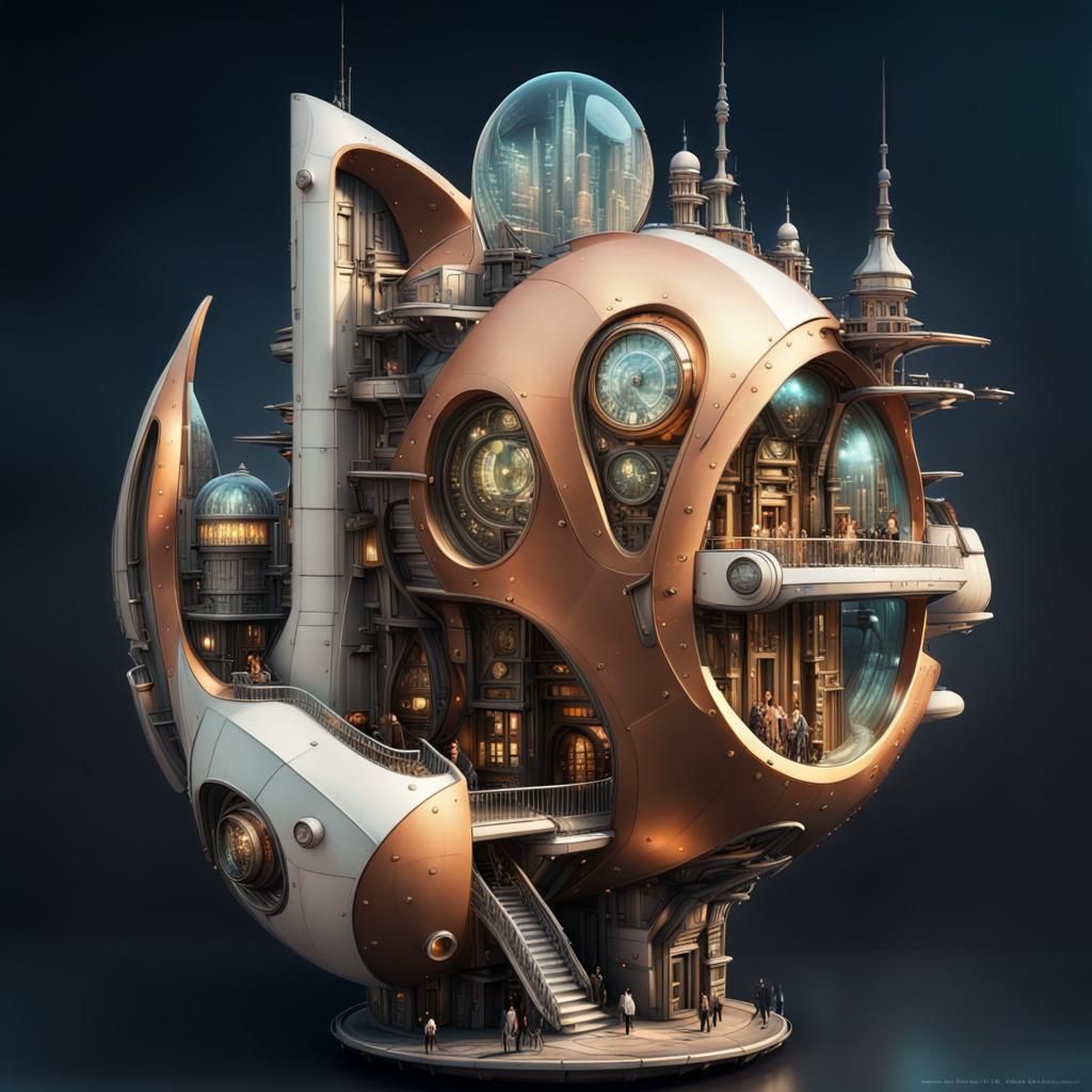 Futuristic architecture model