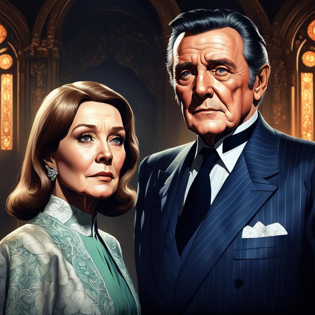 Legendary Couple in Dynamic Portrait Art