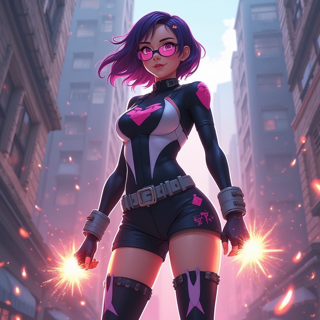 Firework Hero in My Hero Academia Style