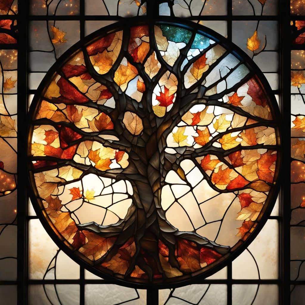 Autumn Stained Glass