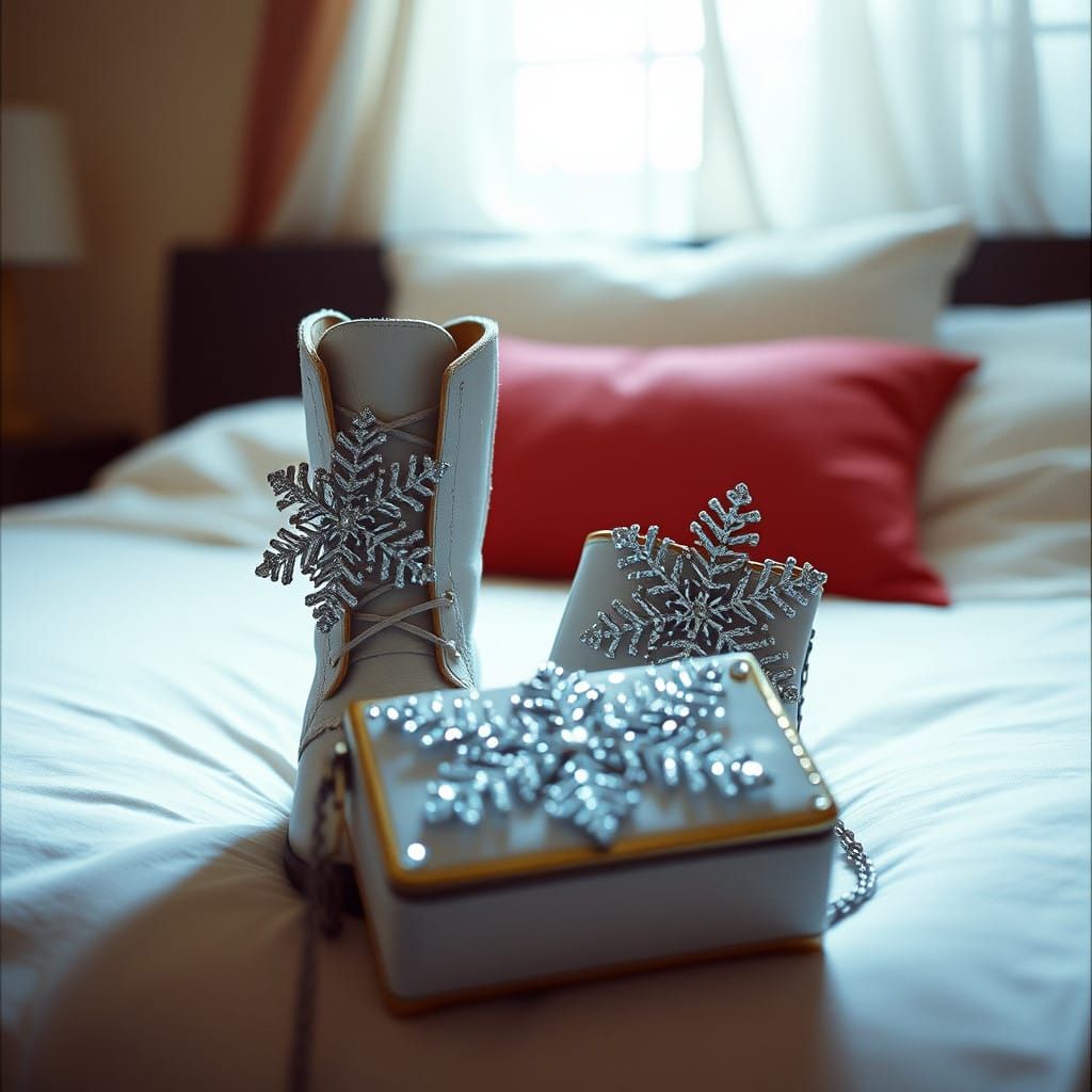 Glittering Snowflake Accessory Still Life