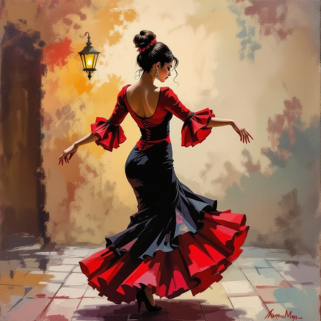 A flamenco dancer