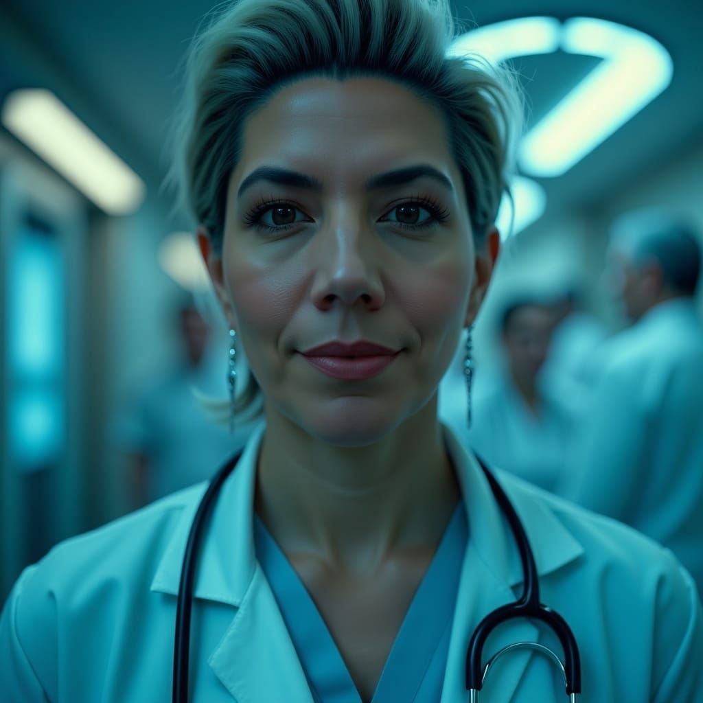 Vibrant Portrait of a Cinematic Doctor