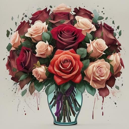 Vibrant Floral Masterpiece in Digital Art