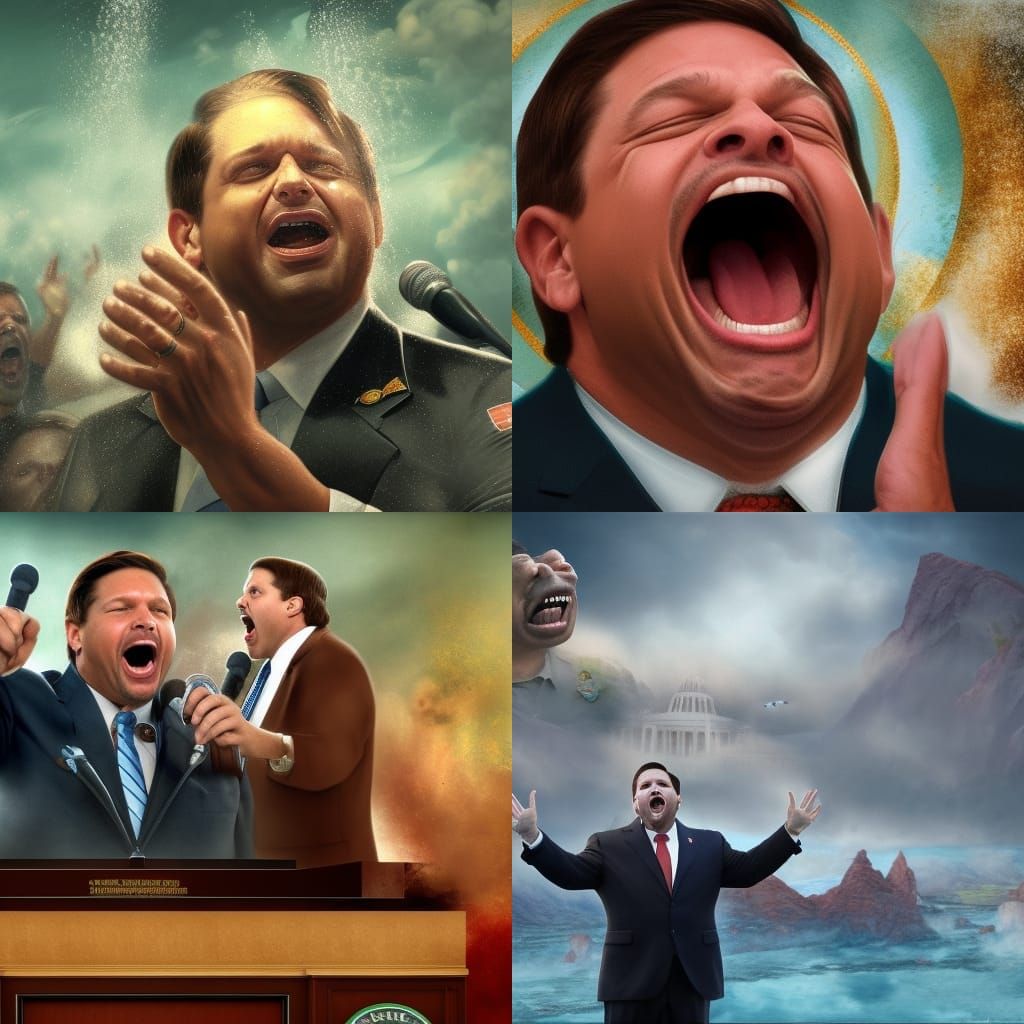 Florida Governor Ron Desantis as a Tyrant in a Fantastical L...