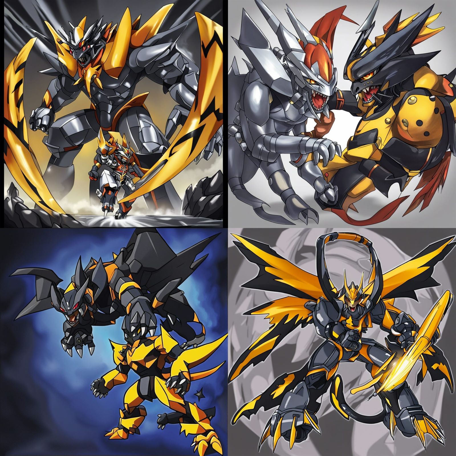 Digital Monster BlackWargreymon Battles WarGreymon