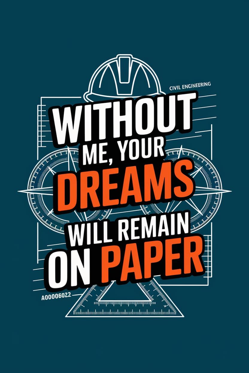 Motivational Civil Engineering T-Shirt Design