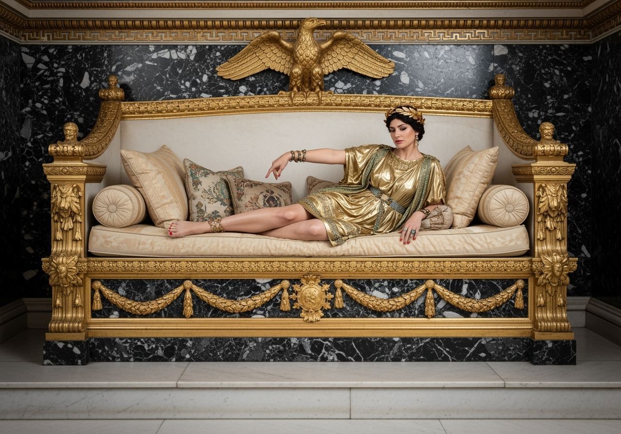 Empress Messalina Lounging on a Golden Triclinium